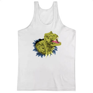 Camiseta Regata Tiranossauro Rex Rasgando a Camisa