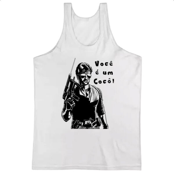 Camiseta Regata Stallone Cobra voce e um coco