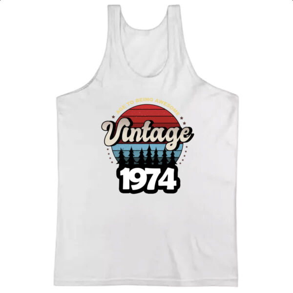 Camiseta Regata Vintage being awesome 1974