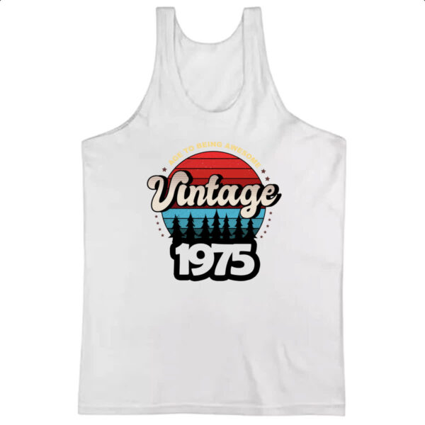 Camiseta Regata Vintage being awesome 1975