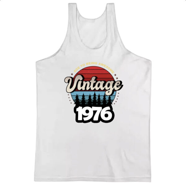 Camiseta Regata Vintage being awesome 1976