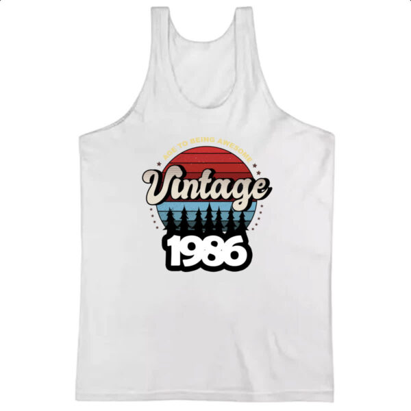 Camiseta Regata Vintage being awesome 1986