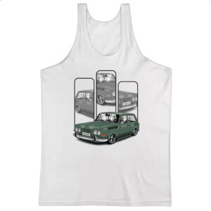 Camiseta Regata Variant verde quadros cinzas
