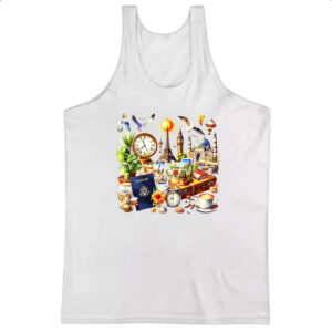 Camiseta Regata Viagem passaporte turismo