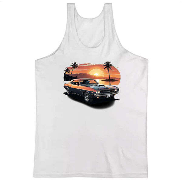 Camiseta Regata Vintage muscle car sunset