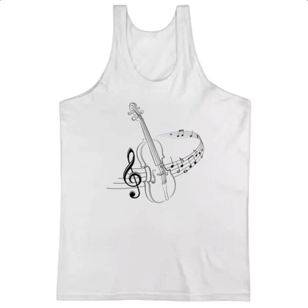 Camiseta Regata Violino partitura musical