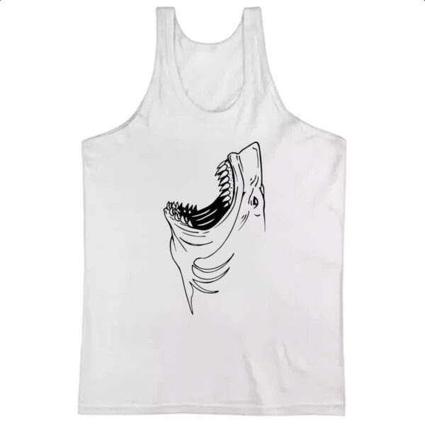 Camiseta Regata Tubarao atacando o pescoco