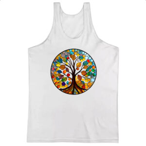Camiseta Regata Vitral arvore da vida