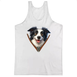 Camiseta Regata Border Collie no Ziper