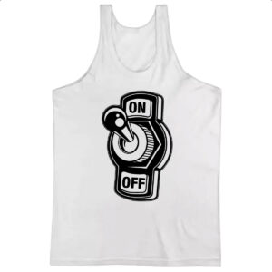 Camiseta Regata Botao Liga Desliga On Off