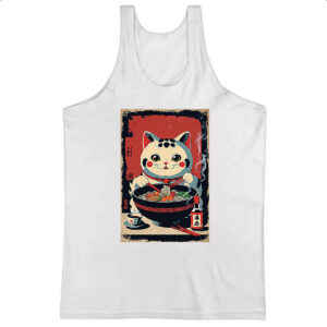 Camiseta Regata Gato Maneki-neko vintage lamen