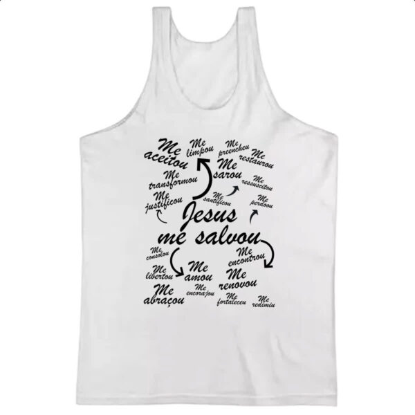 Camiseta Regata Jesus me salvou