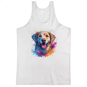 Camiseta Regata Labrador Retriever watercolor art