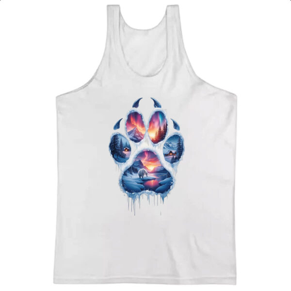Camiseta Regata Urso Polar Pata Paisagem