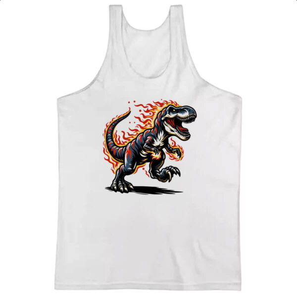 Camiseta Regata T-Rex flamejante