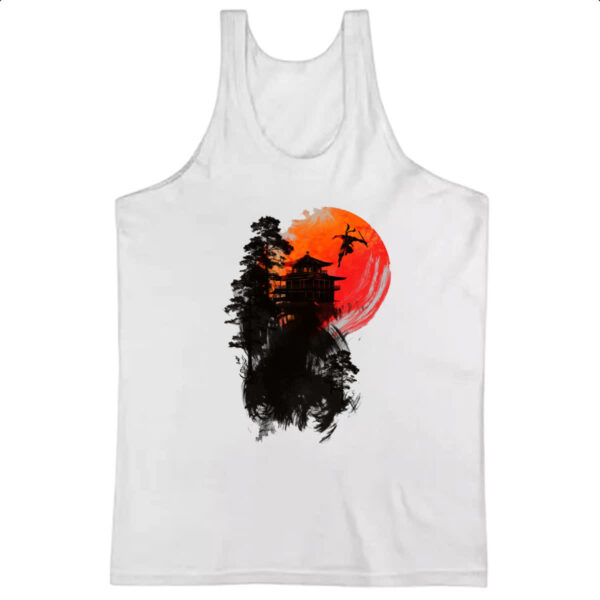 Camiseta Regata Ninja sob a lua de sangue