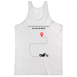 Camiseta Regata Vida Passeio de moto