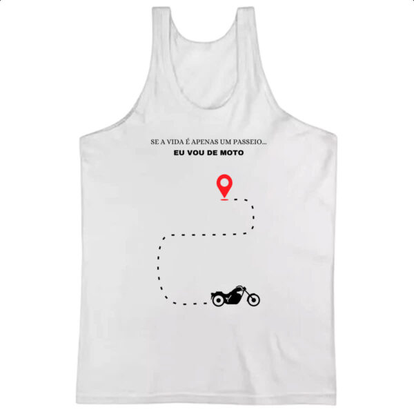 Camiseta Regata Vida Passeio de moto