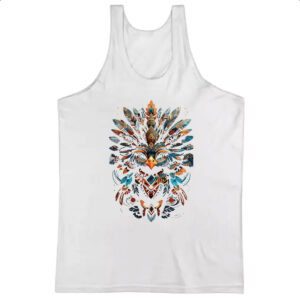 Camiseta Regata Coruja Elementos Indigenas