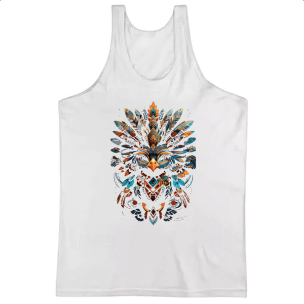 Camiseta Regata Coruja Elementos Indigenas