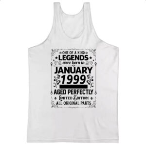 Camiseta Regata Legends Were Born JAN-1999