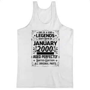 Camiseta Regata Legends Were Born JAN-2000