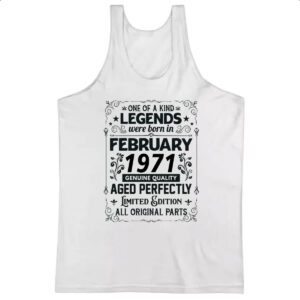 Camiseta Regata Legends Were Born FEV-1971