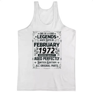 Camiseta Regata Legends Were Born FEV-1972