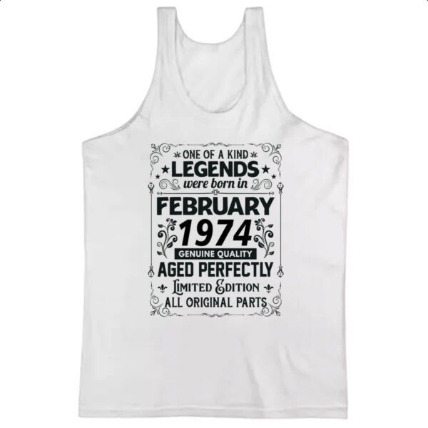 Camiseta Regata Legends Were Born FEV-1974