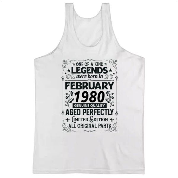 Camiseta Regata Legends Were Born FEV-1980