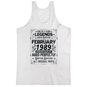Camiseta Regata Legends Were Born FEV-1989
