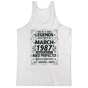 Camiseta Regata Legends Were Born MAR-1987
