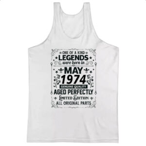 Camiseta Regata Legends Were Born MAI-1974