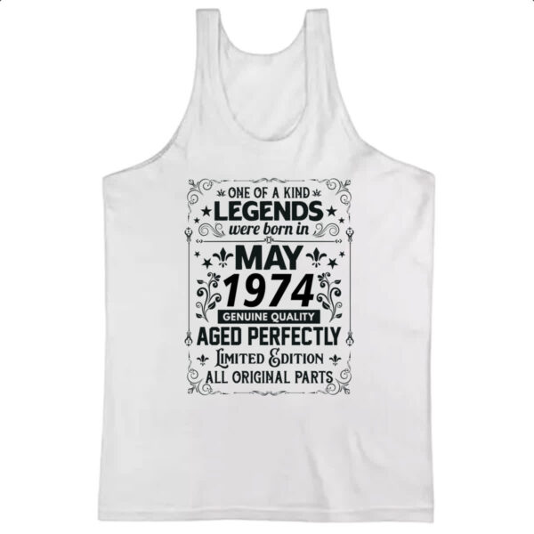 Camiseta Regata Legends Were Born MAI-1974
