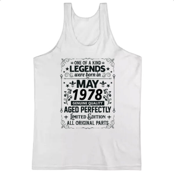 Camiseta Regata Legends Were Born MAI-1978