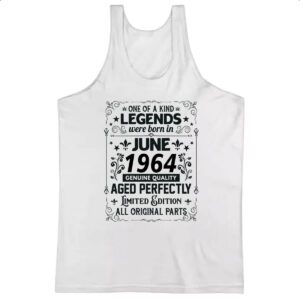 Camiseta Regata Legends Were Born JUN-1964