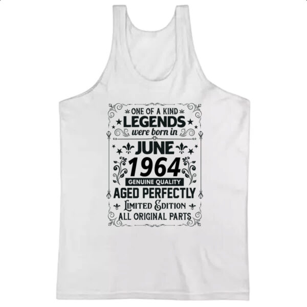 Camiseta Regata Legends Were Born JUN-1964