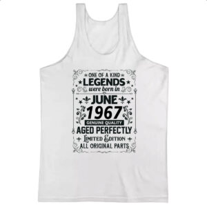 Camiseta Regata Legends Were Born JUN-1967