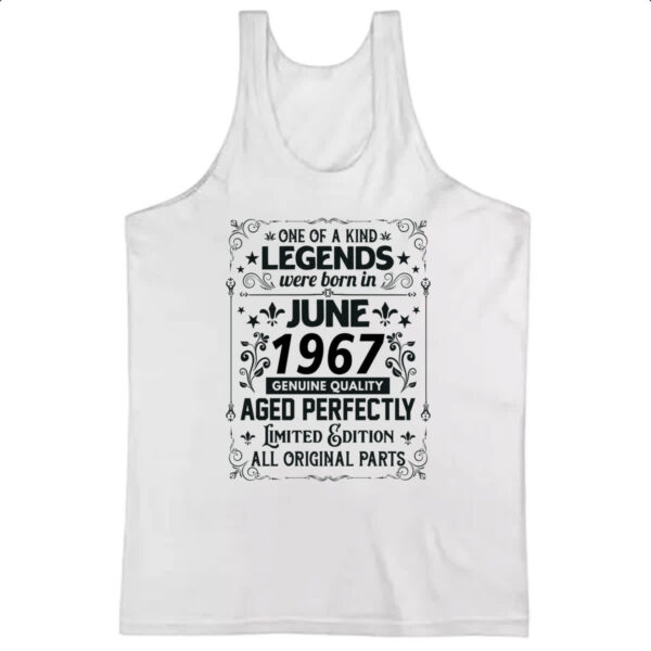 Camiseta Regata Legends Were Born JUN-1967