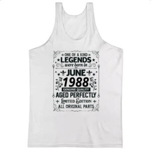 Camiseta Regata Legends Were Born JUN-1988