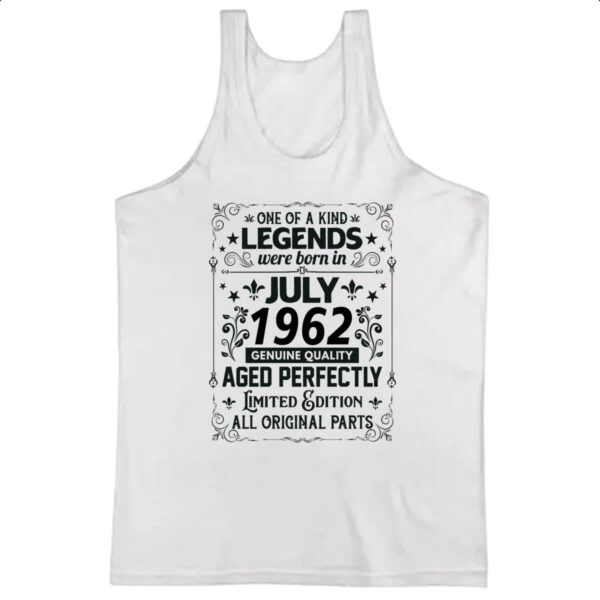 Camiseta Regata Legends Were Born JUL-1962