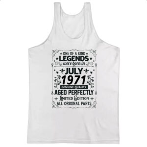 Camiseta Regata Legends Were Born JUL-1971
