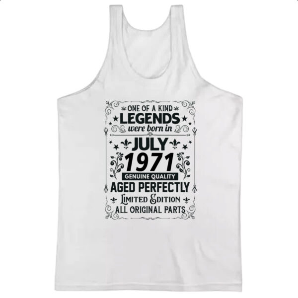 Camiseta Regata Legends Were Born JUL-1971