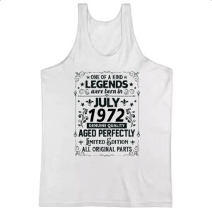 Camiseta Regata Legends Were Born JUL-1972