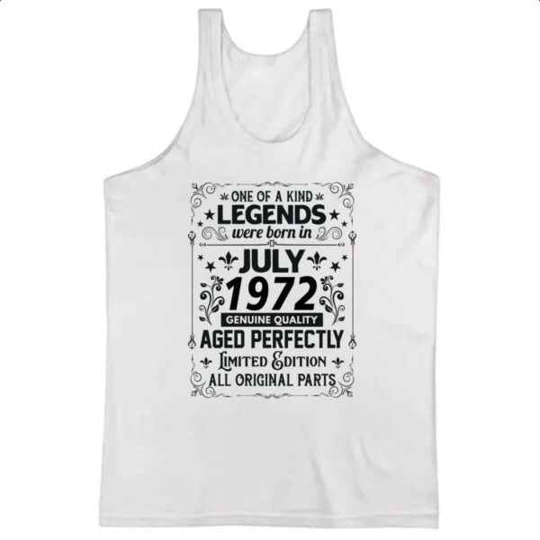Camiseta Regata Legends Were Born JUL-1972