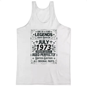 Camiseta Regata Legends Were Born JUL-1973