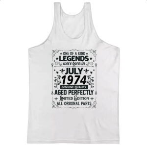 Camiseta Regata Legends Were Born JUL-1974
