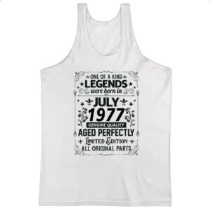 Camiseta Regata Legends Were Born JUL-1977