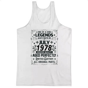 Camiseta Regata Legends Were Born JUL-1978