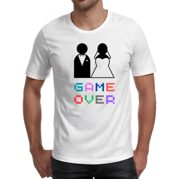 Camiseta Unissex Casamento Game Over - Imagem 2